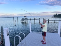 Fishing off the dock