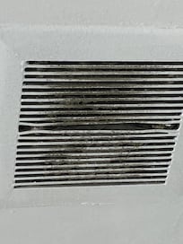 Vent in bathroom filthy