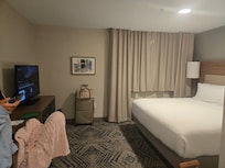 Bed nice and window opens for fresh air