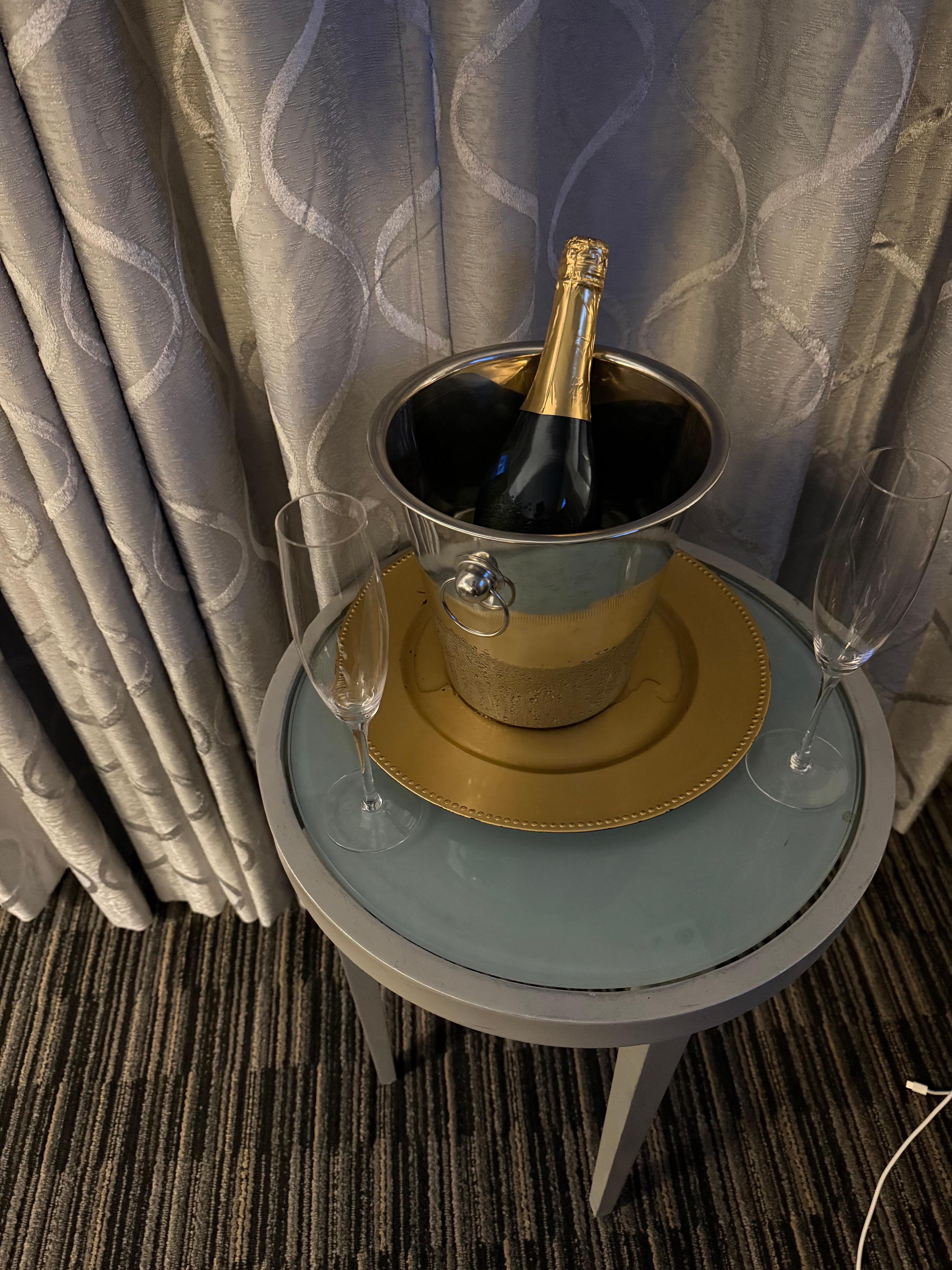 Complimentary Champagne in room