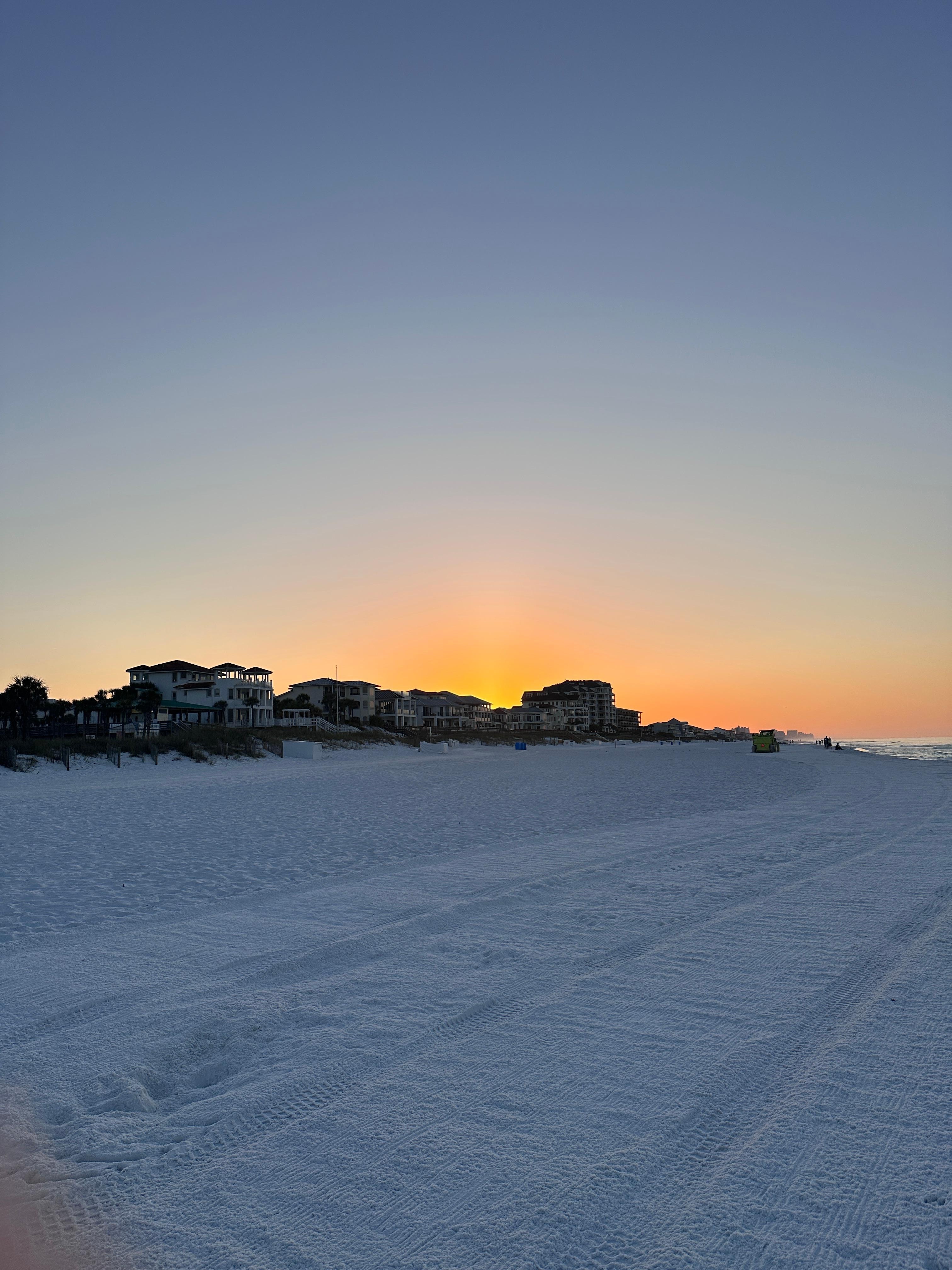 Sunrise at the condo’s beach