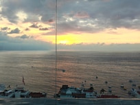 View from rooftop pool.