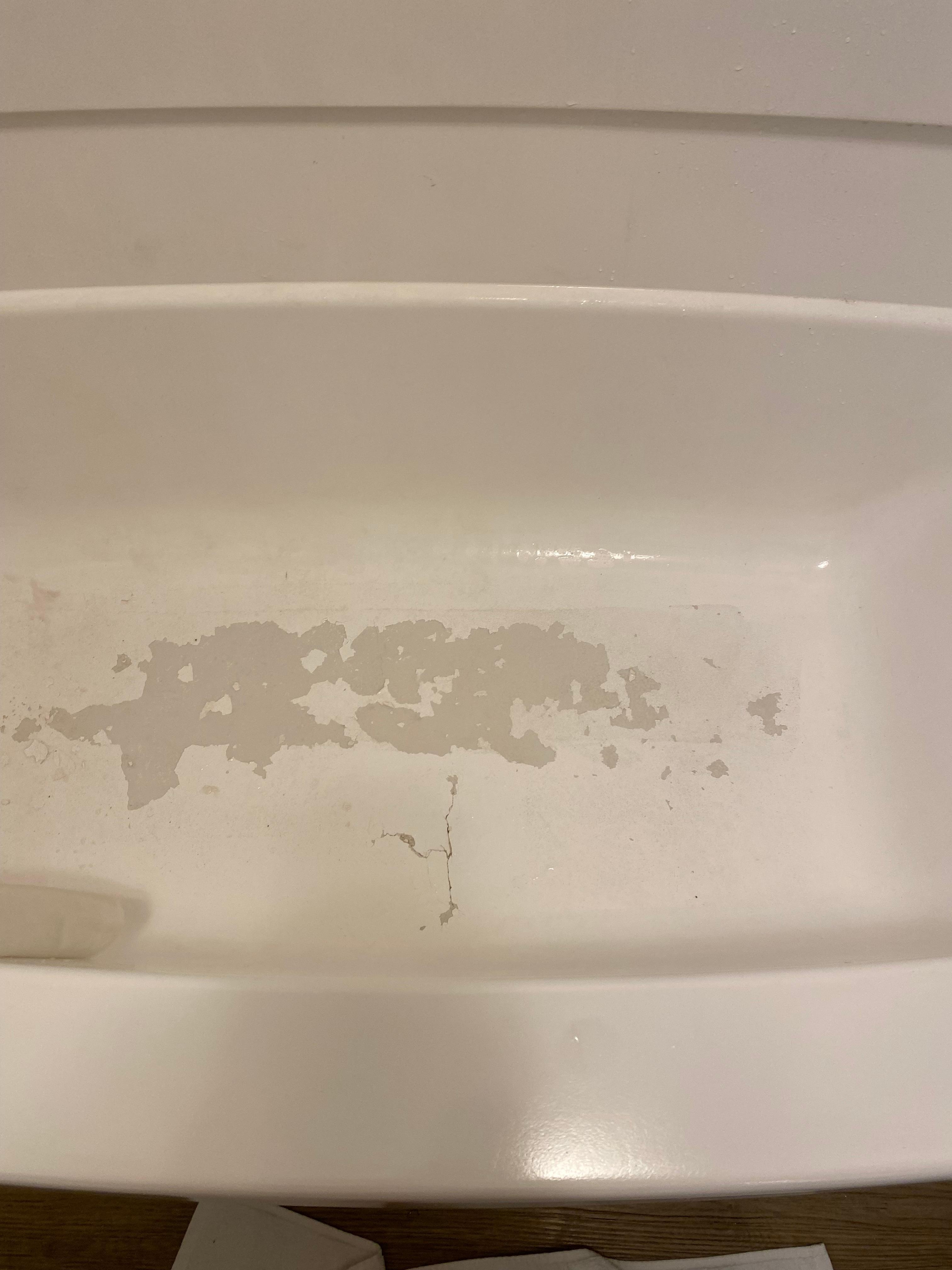 Bathtub was a crack/hole in the bottom 