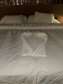 Nightly turndown service after our romantic beach dinner