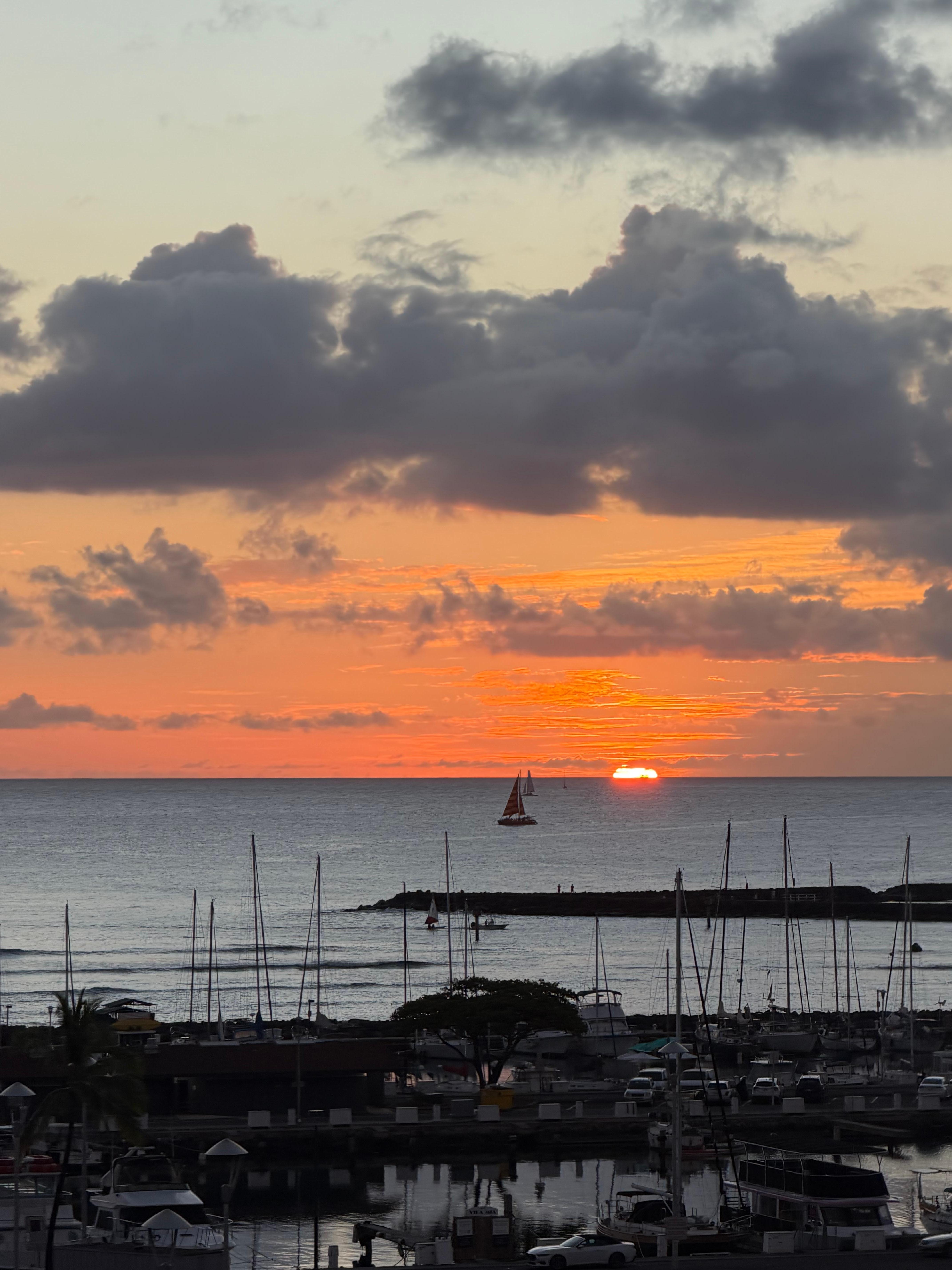 Sunset on the balcony