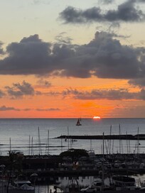 Sunset on the balcony