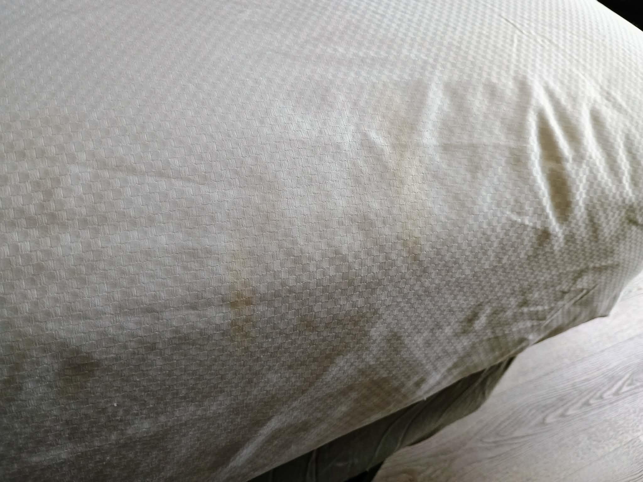 Yellow stains (looks like urine stains) 