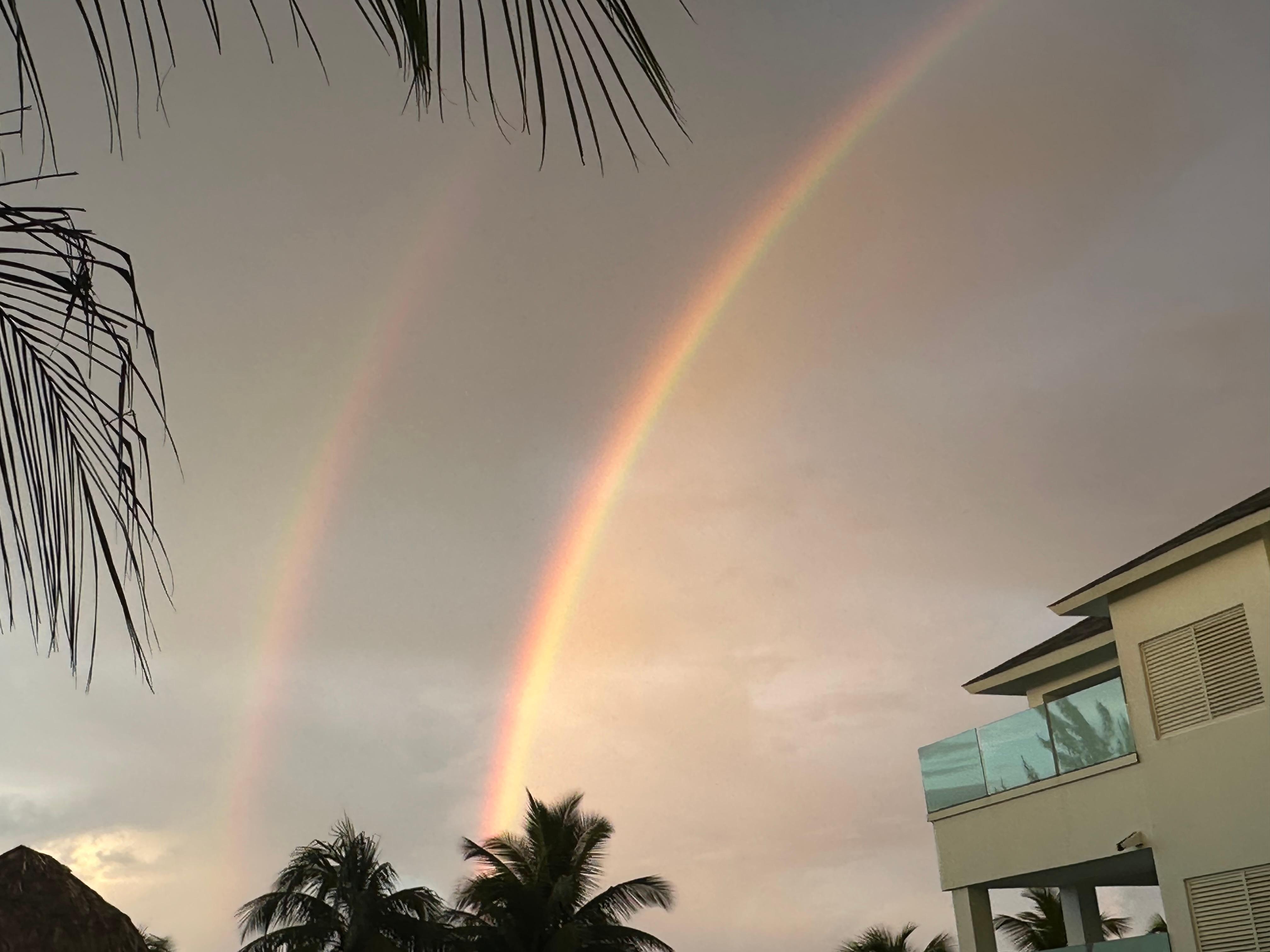 Double Rainbow after the rain cleared