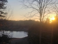 Beautiful sunset on the lake