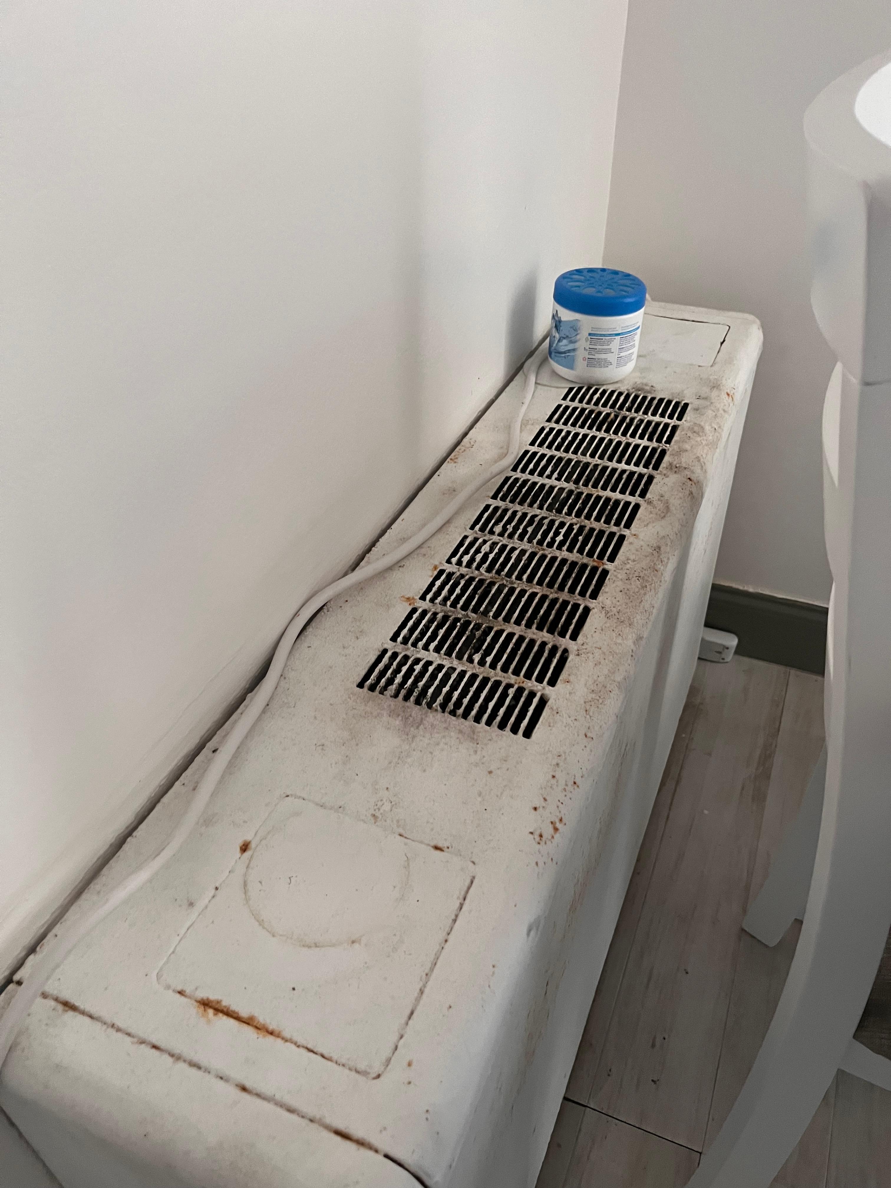 Stains on every radiator this one was the worst. 