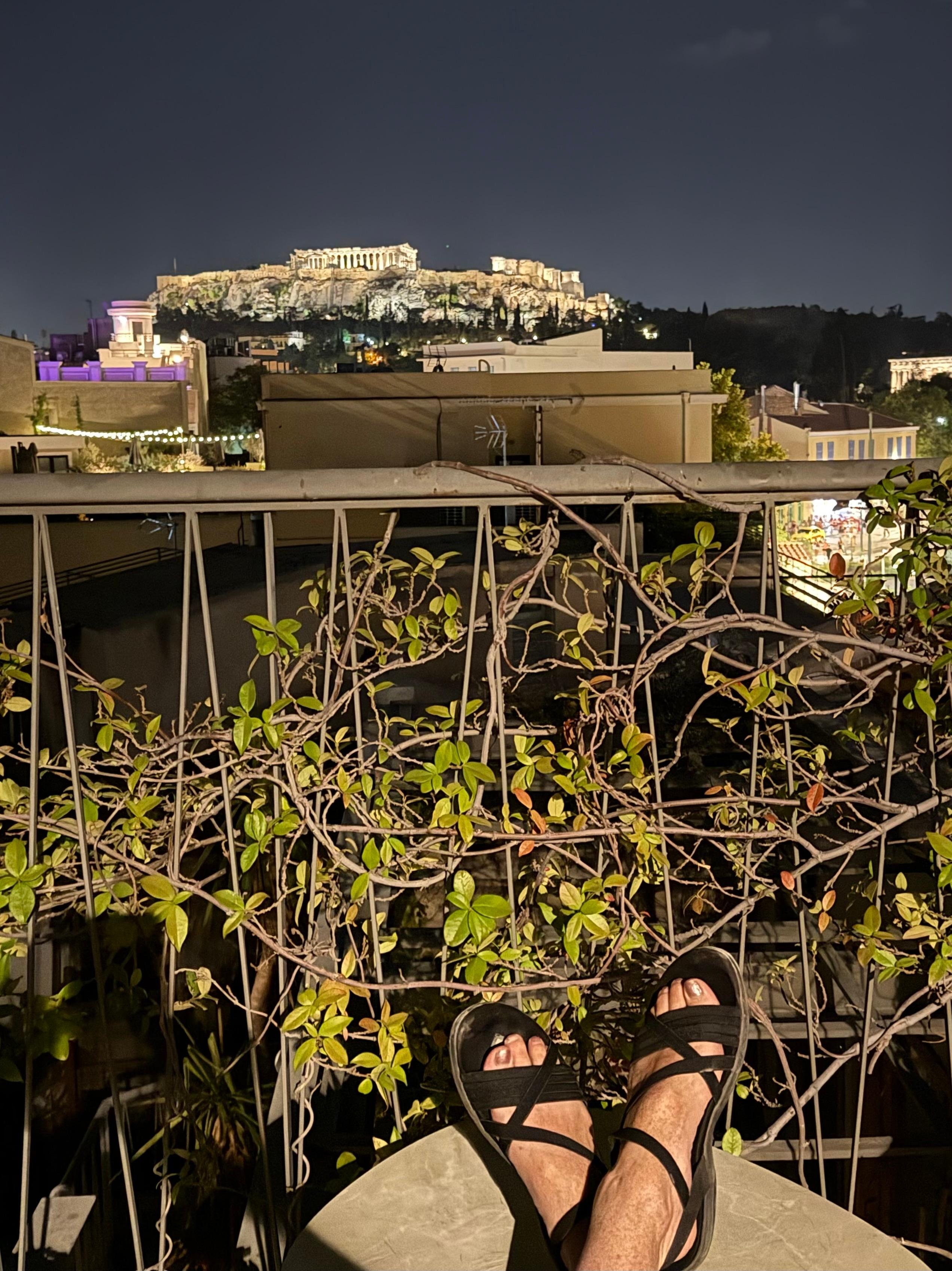 The eveningview from the rooftop