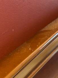 Dust on headboard