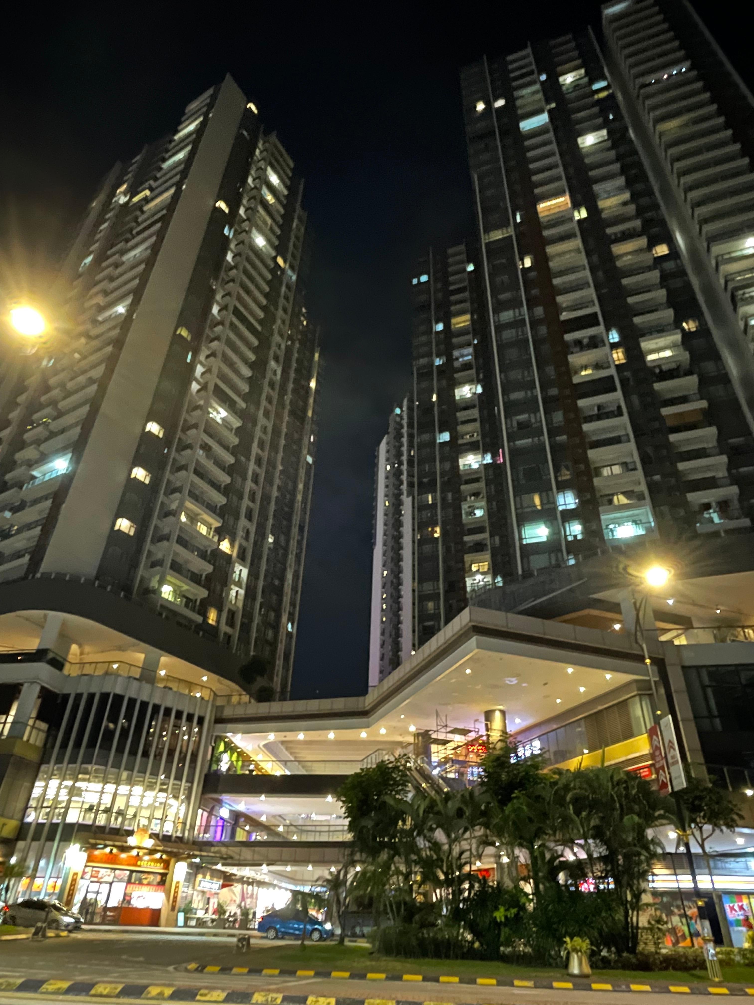 From the fruit stall looking at the R&F condo