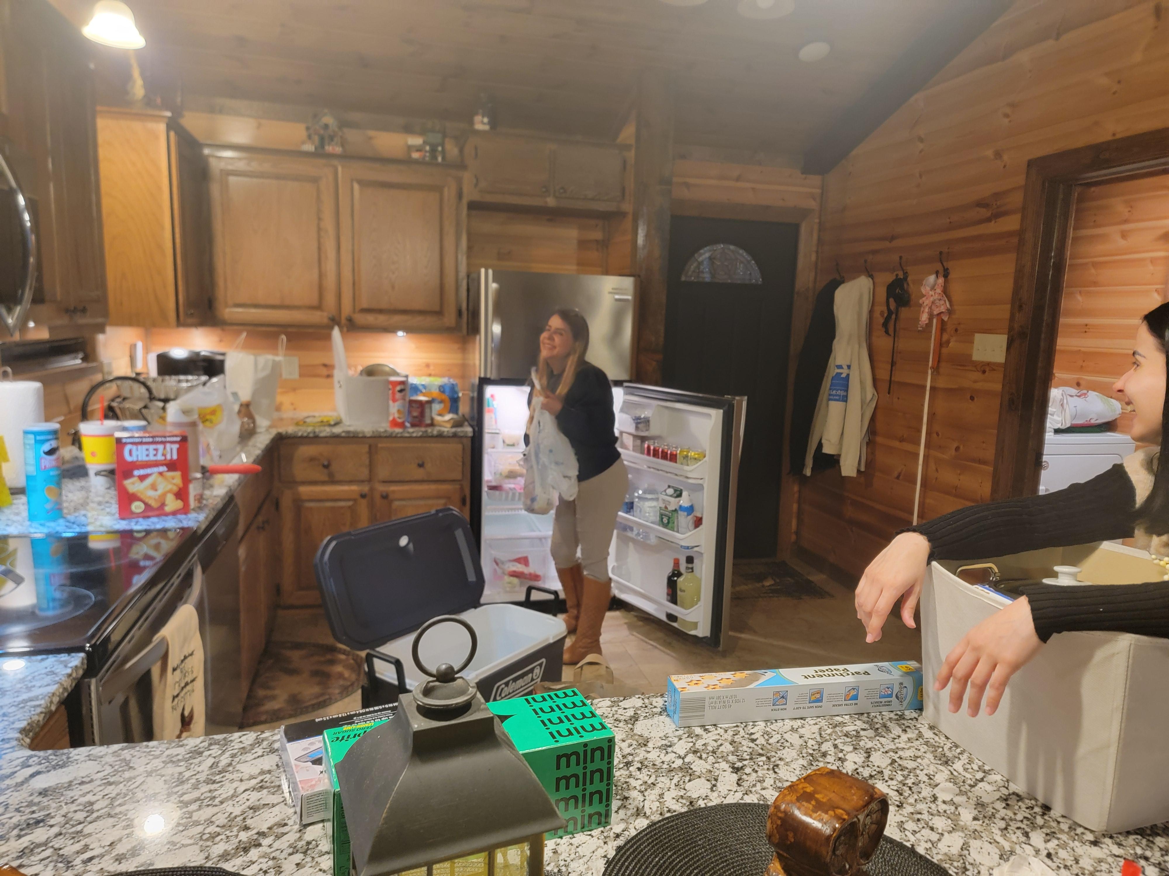 The kitchen was much larger than we imagined.  It was really the perfect size and stocked well enough to cook an entire Thanksgiving meal for a family of five.