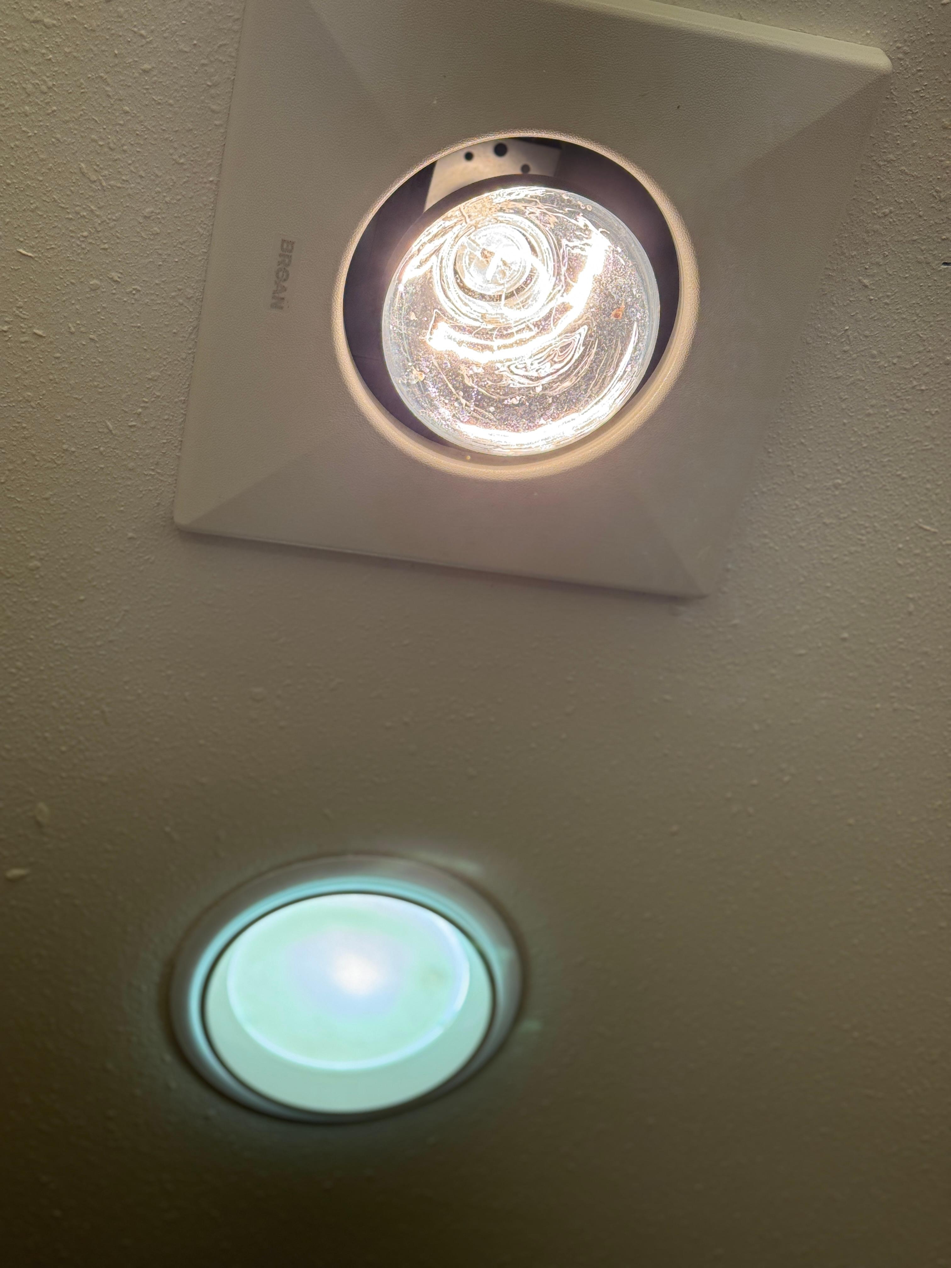 Bonus points for heat lamp in the bathroom