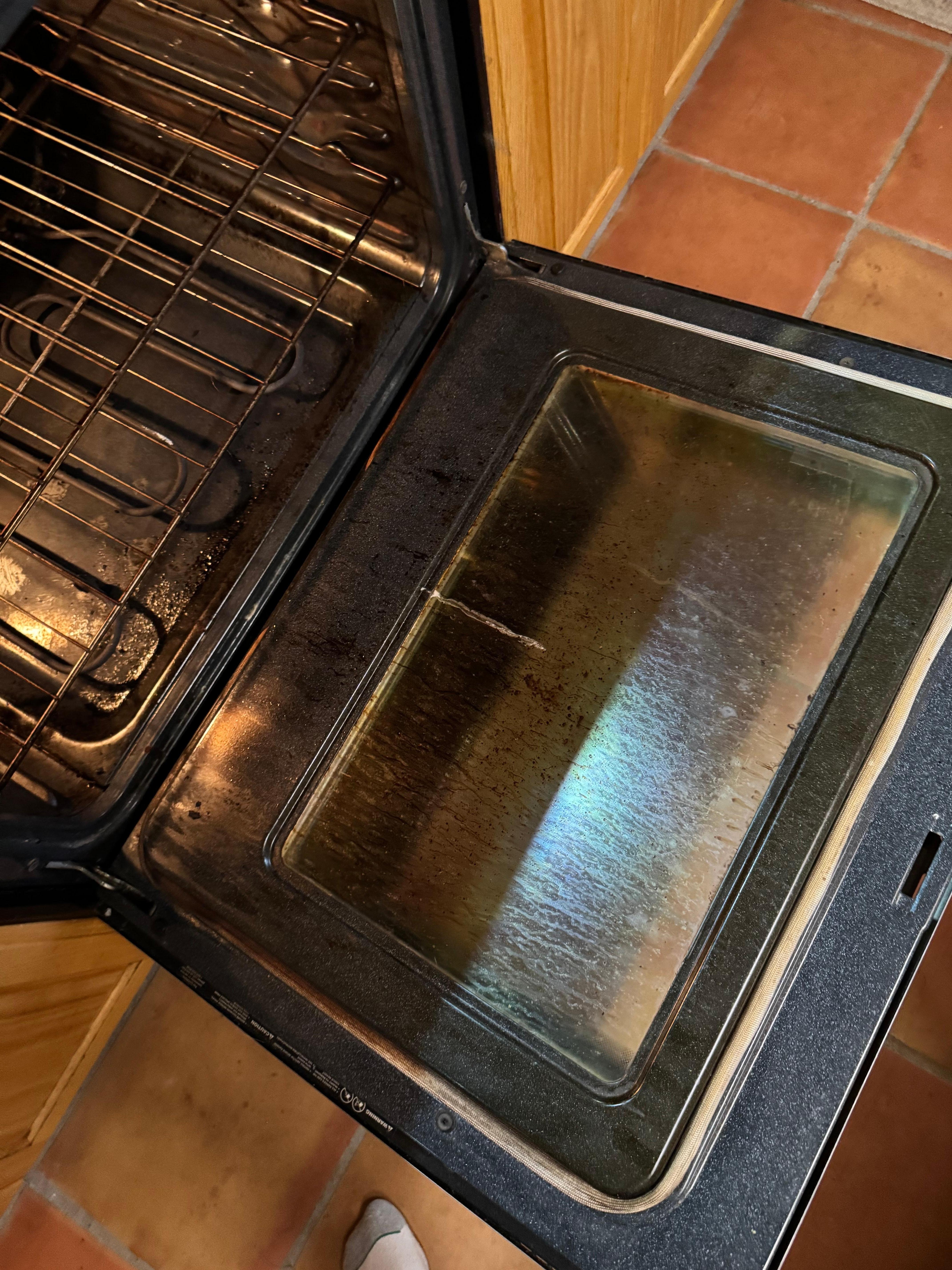 Extremely dirty oven