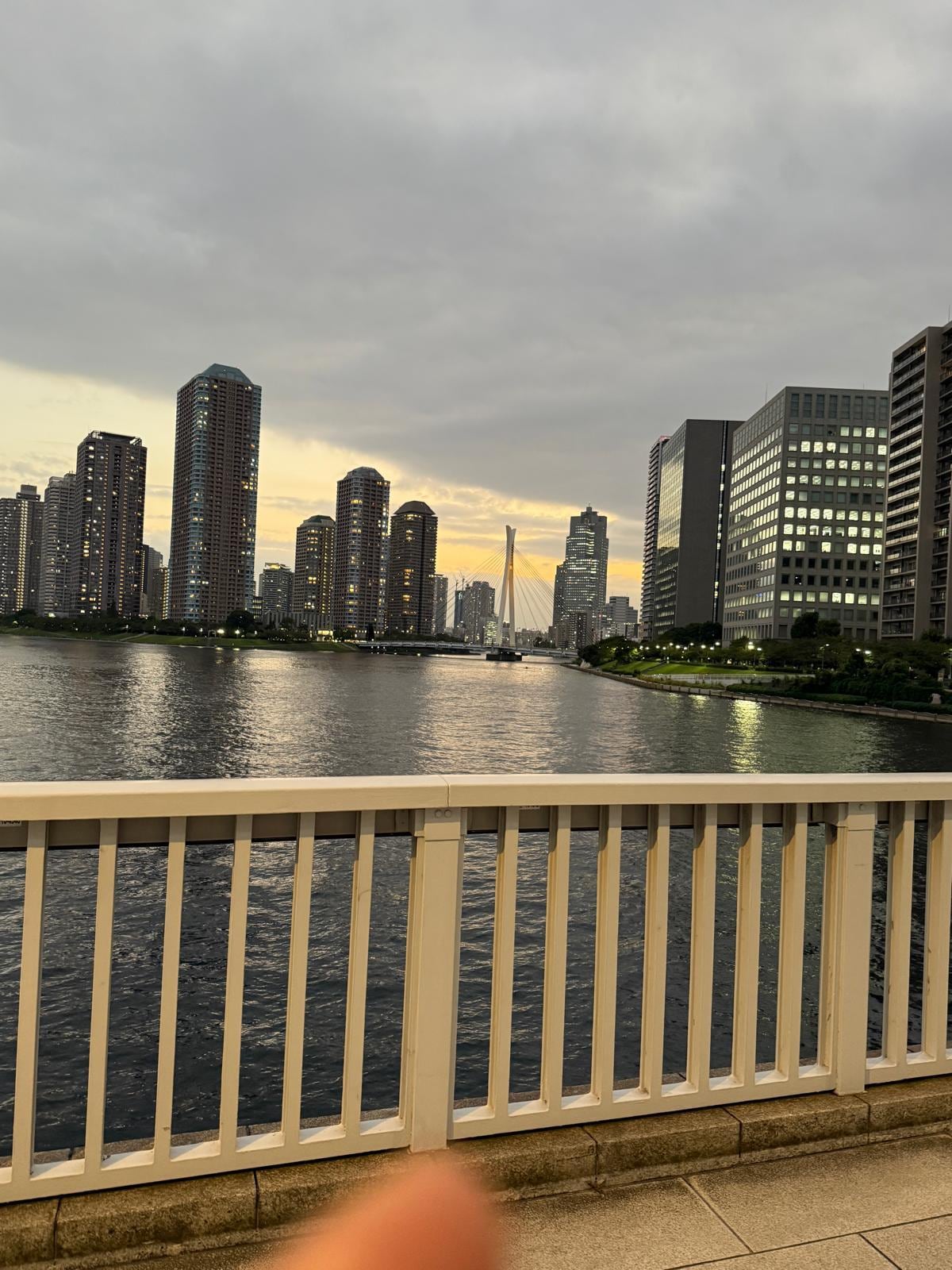 View of the bridge just up the road by the hotel