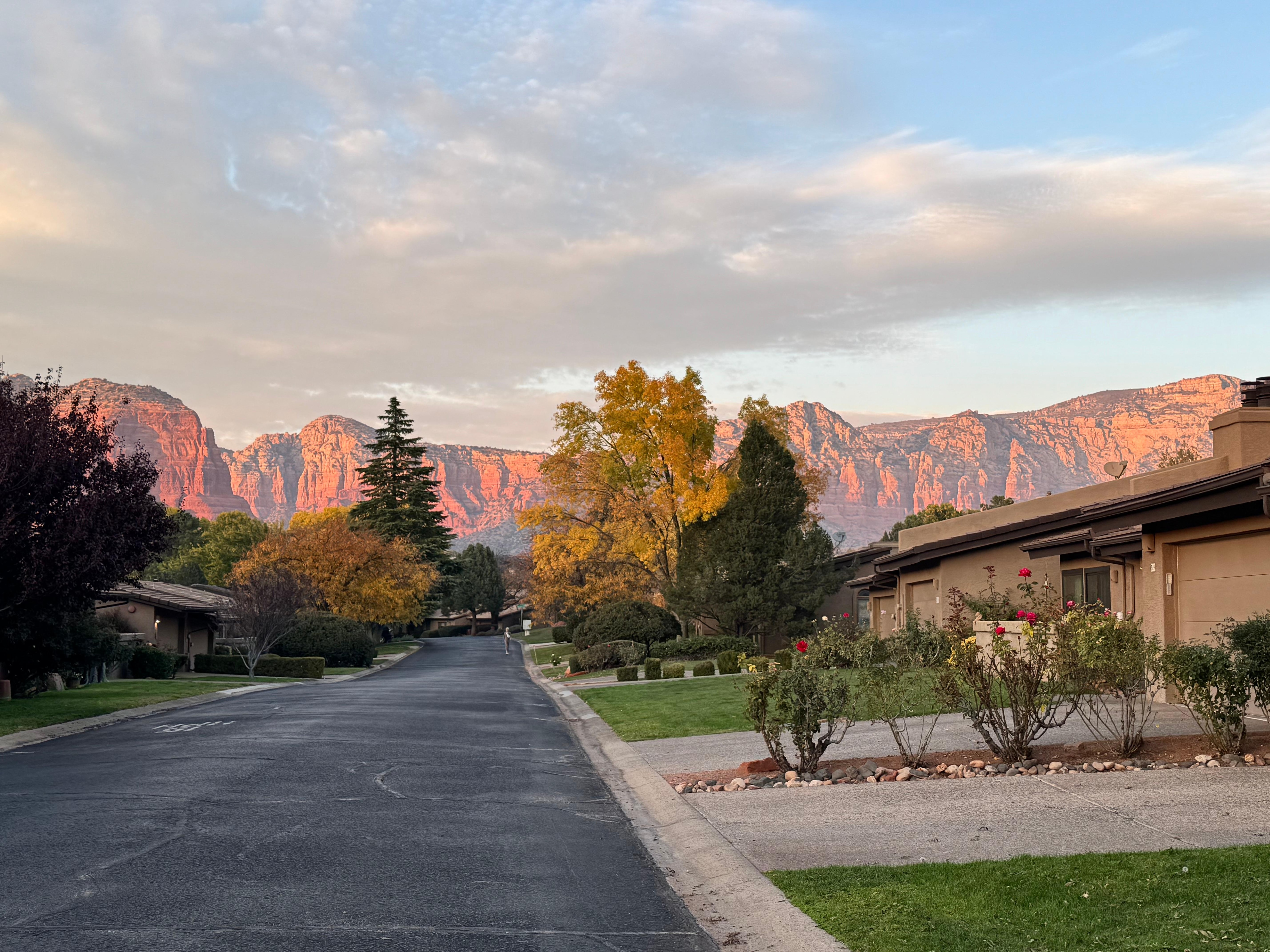 View from end of street