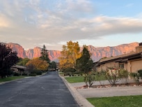 View from end of street