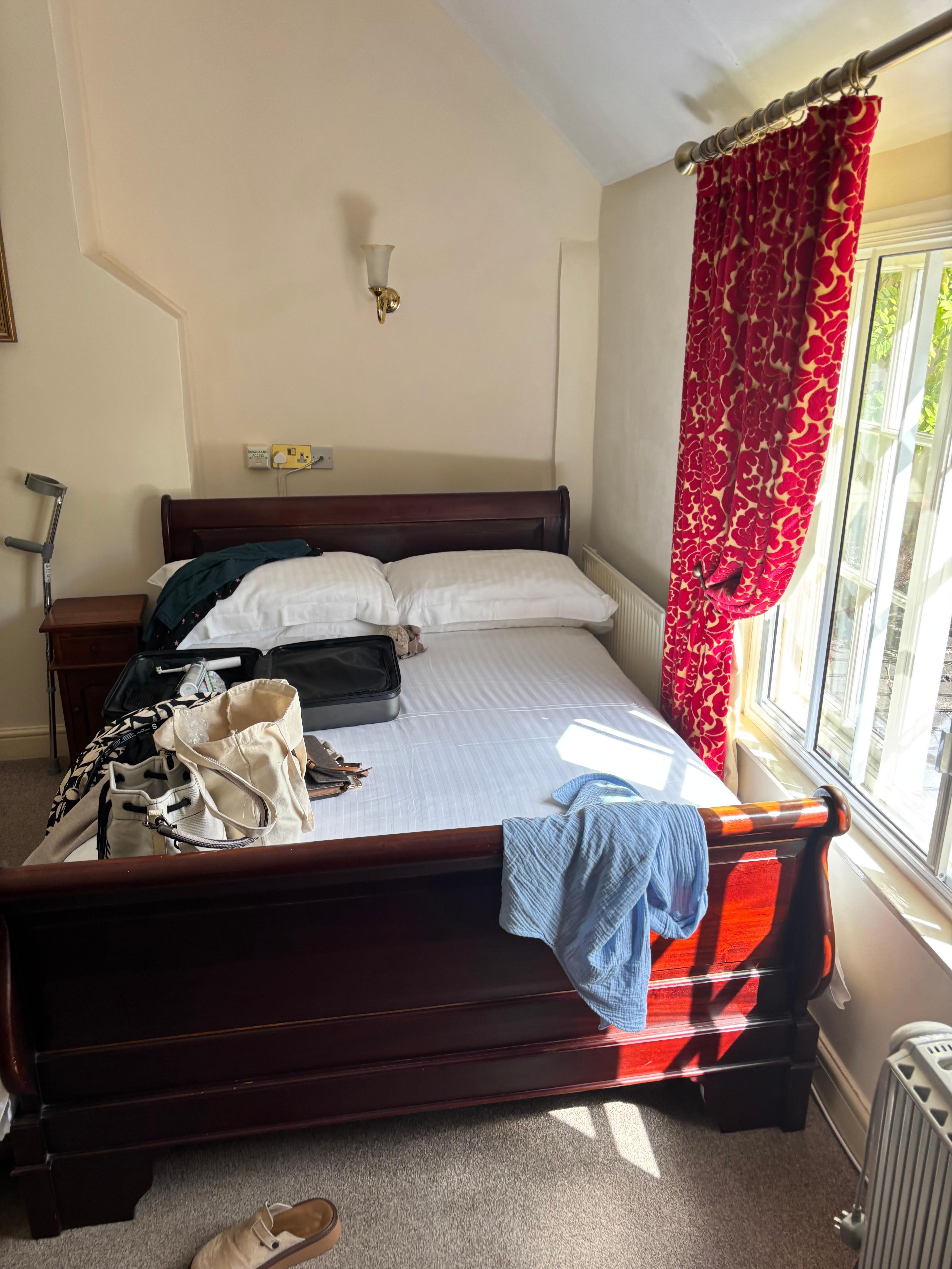 One of the bed