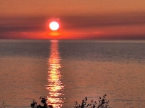 Sunset over the lake.