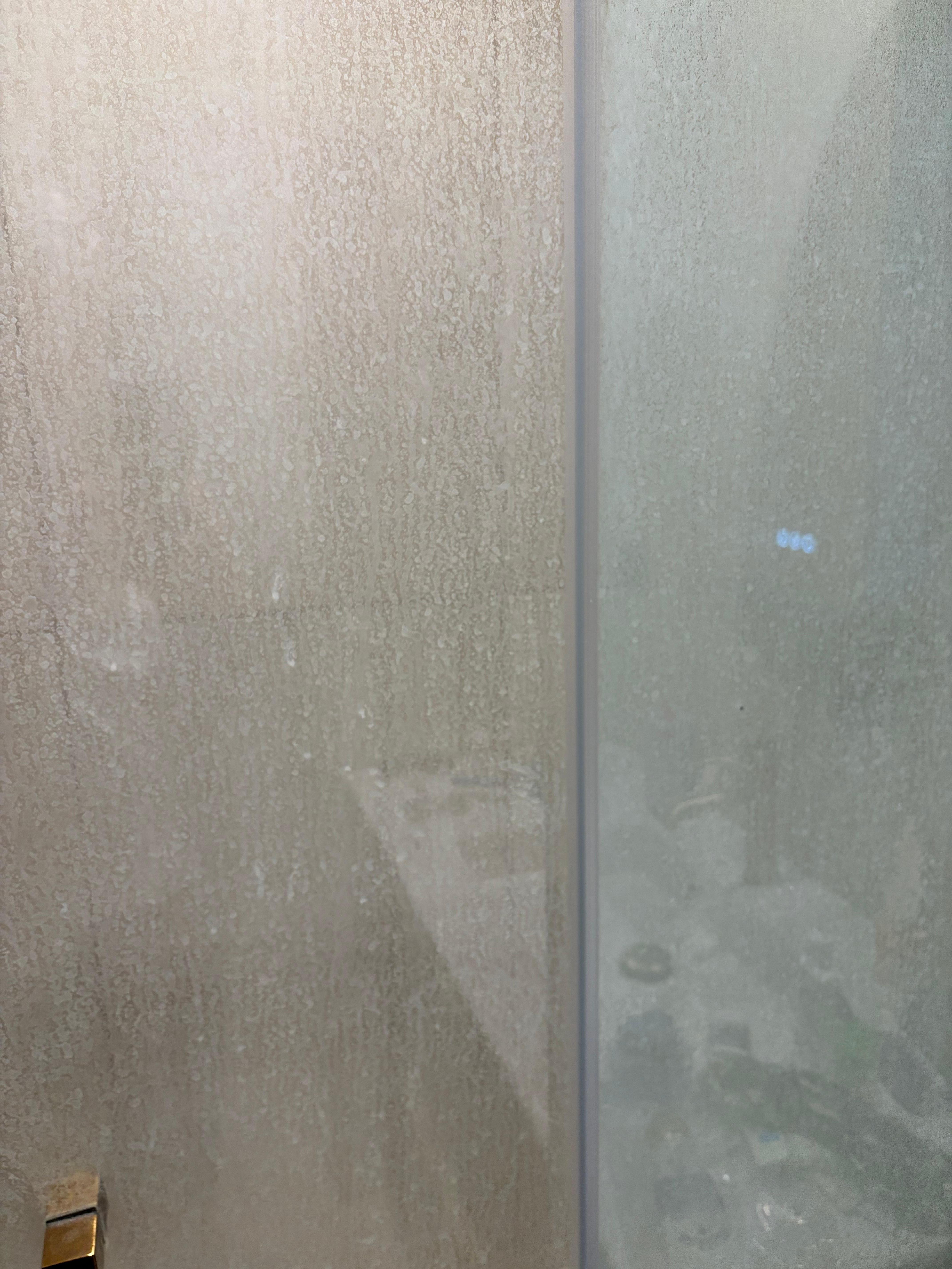 Soap scum in shower 