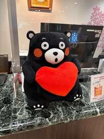 フロントにありました。大きなくまモンも!