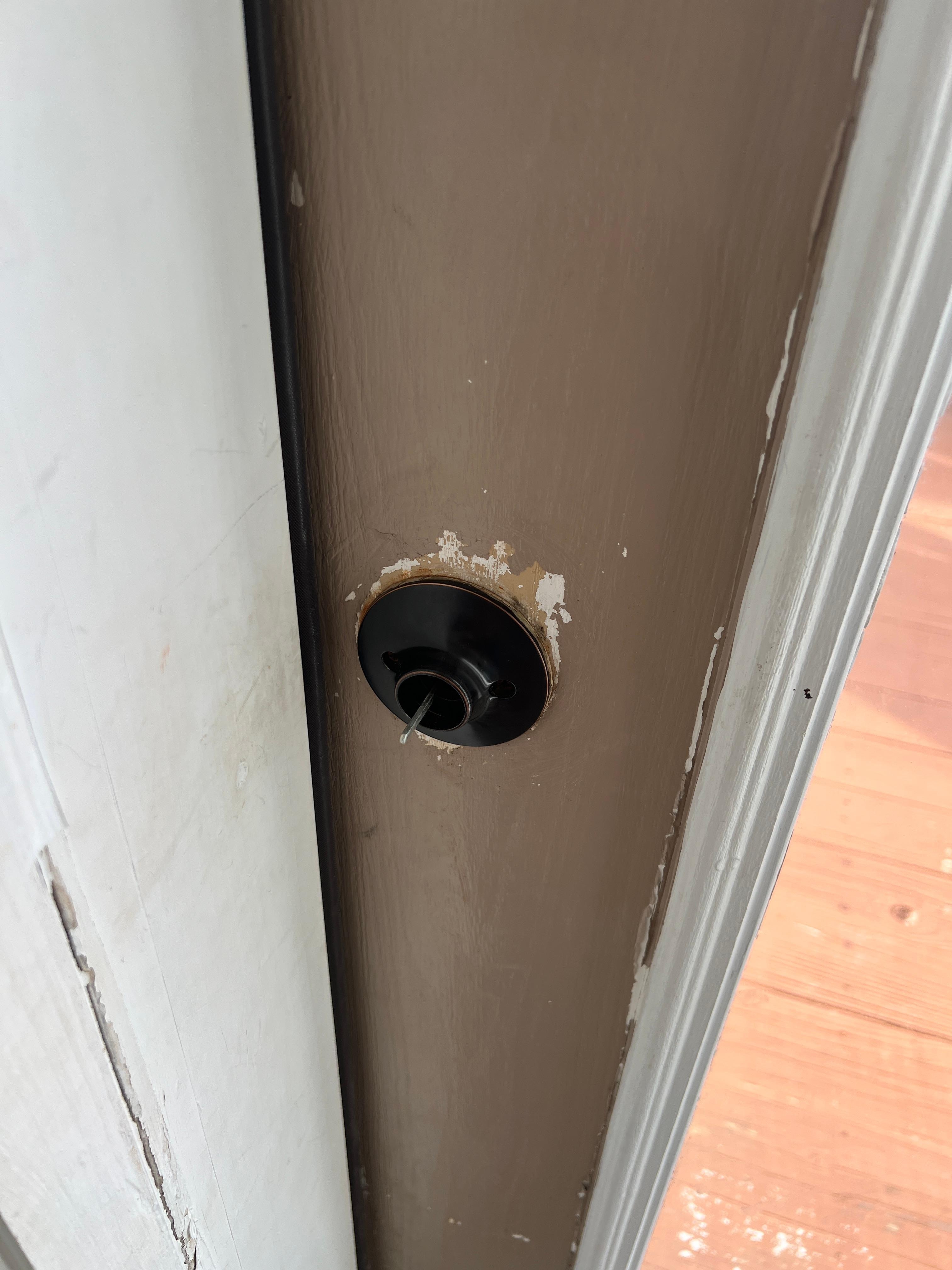 Back door knob broken off