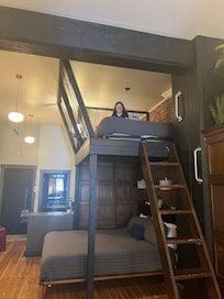 Loft bed.