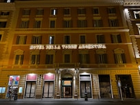 The front of the hotel from across the street