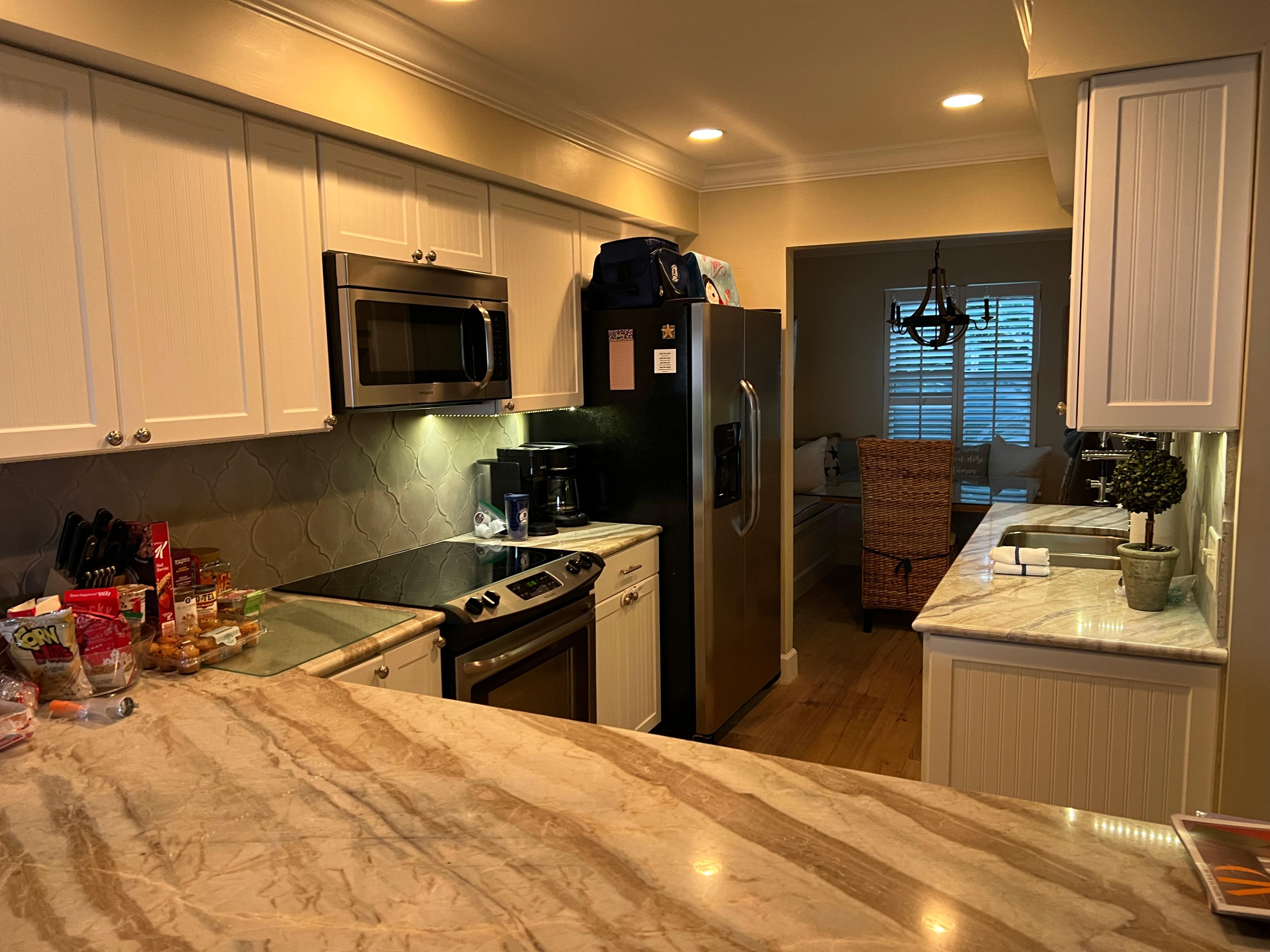 The kitchen had plenty of needed items - including a keurig and a drip coffee maker...with filters and ground coffee provided.