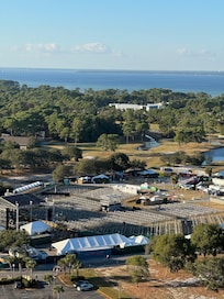 View from the entrance to the festival below.