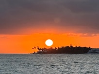 Sunrise on the beach right outside the villa