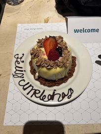 Above and beyond touches- it was one of our groups birthday and the staff brought this cake to our room.