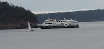 National Geographic Venture cruise anchored off Jones Is.