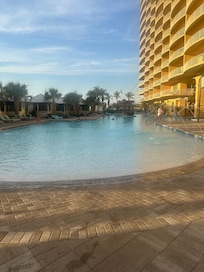 Pool view from bar