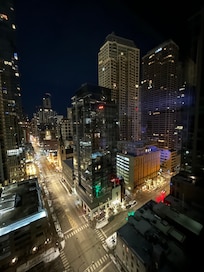 Window view at night 21st floor