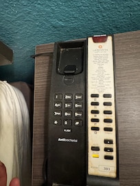 Filthy phone used to call front desk