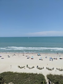 The beach view from ocean front room
