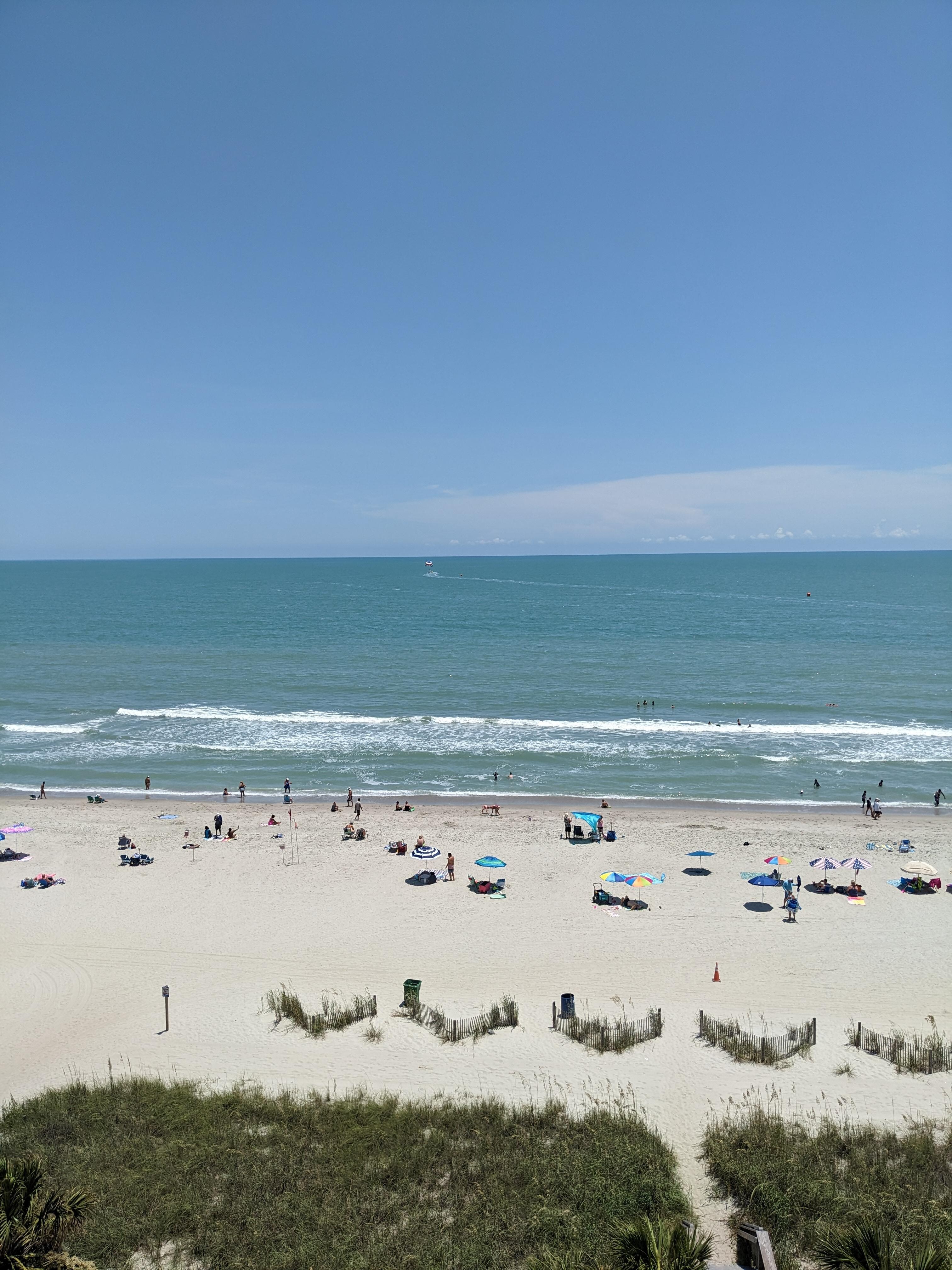 The beach view from ocean front room