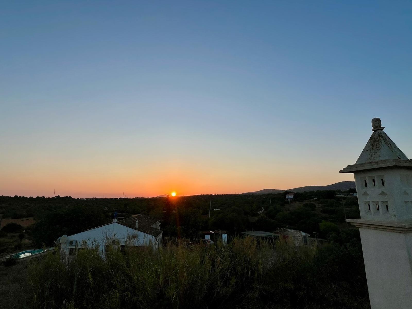 Sonnenuntergang auf dem Dach