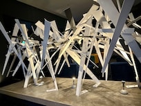 Sculpture at the lobby, close to the bar