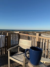 Enjoying morning coffee