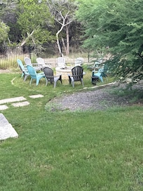 We were looking forward to enjoying s’mores here (one of the main reasons we chose this property). However, the yard was extremely over grown we couldn’t walk over there.