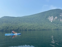 Kayaking at beautiful Lake Willoughby.. south beach for the stunning view.
