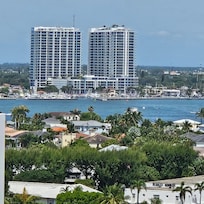 View of the harbor from our balcony