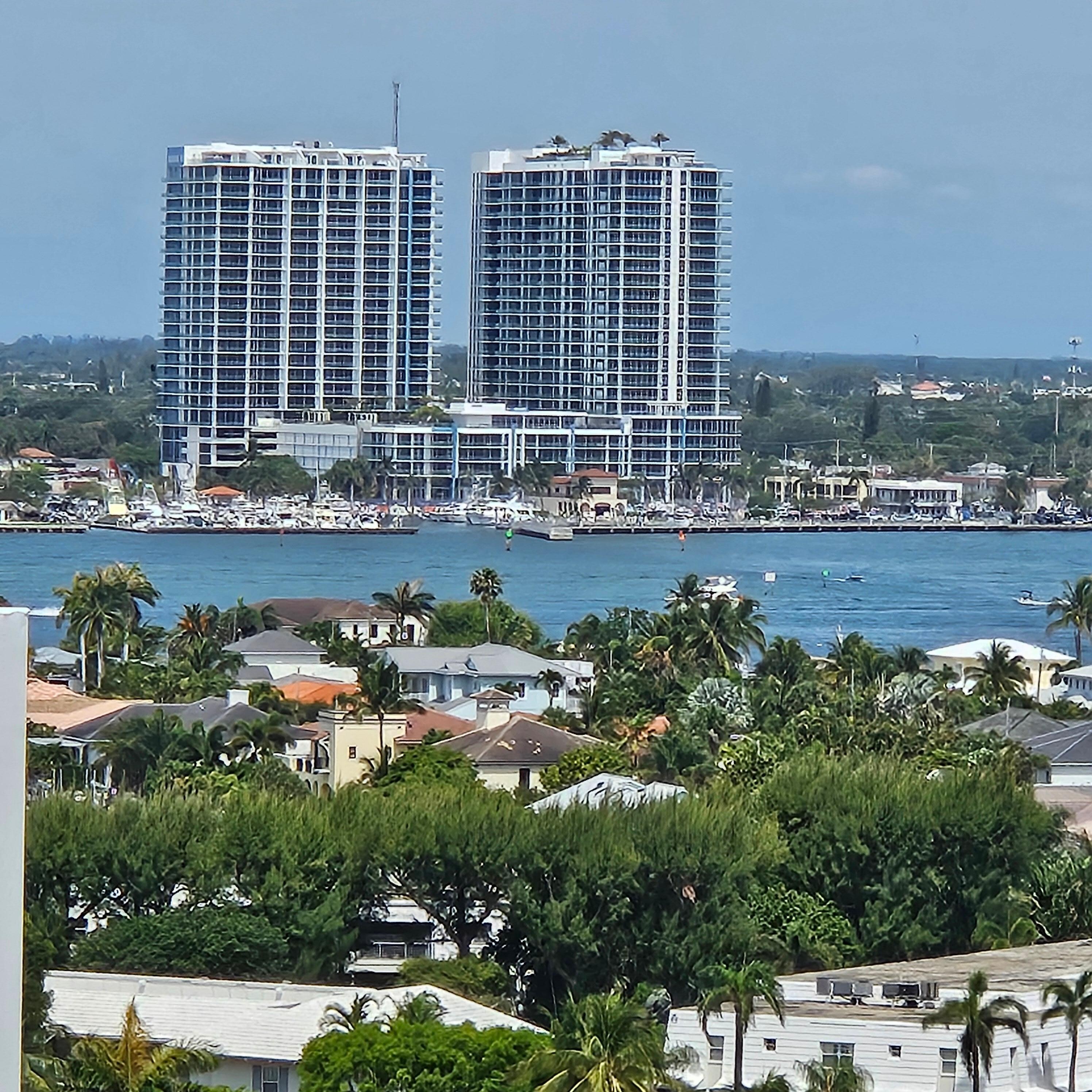 View of the harbor from our balcony