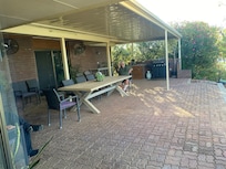 Large outdoor setting facing the river Murray