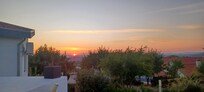 Sunset from garden.