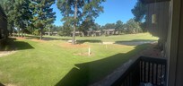 View of the golf course from the back porch